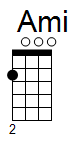 ukulele akord Ami (YouSongs.cz)